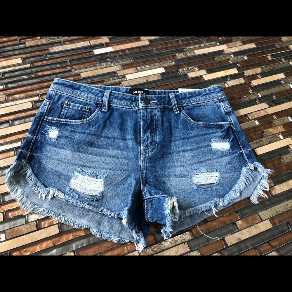 Distressed Denim shorts